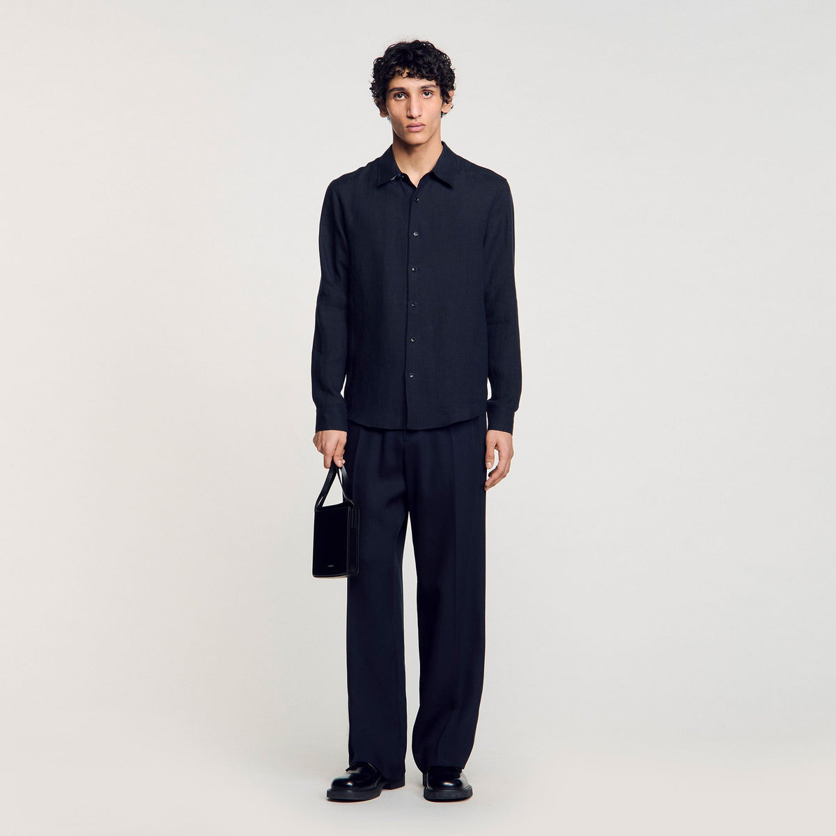 Sandro Linen shirt Navy Blue