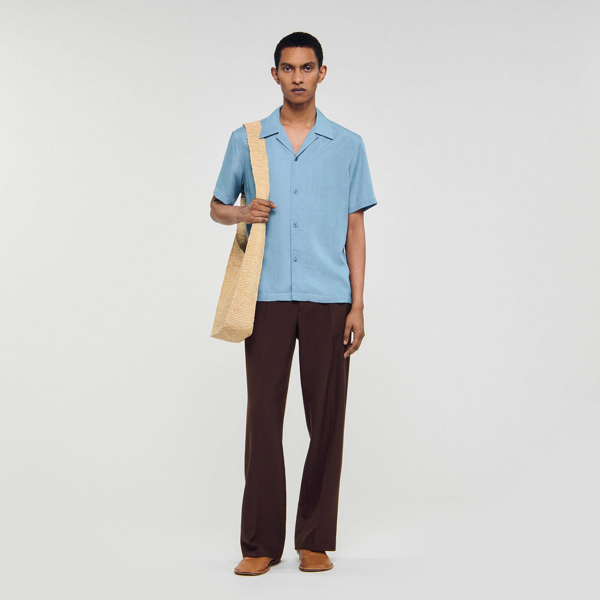 Sandro Short-sleeved shirt Chambray