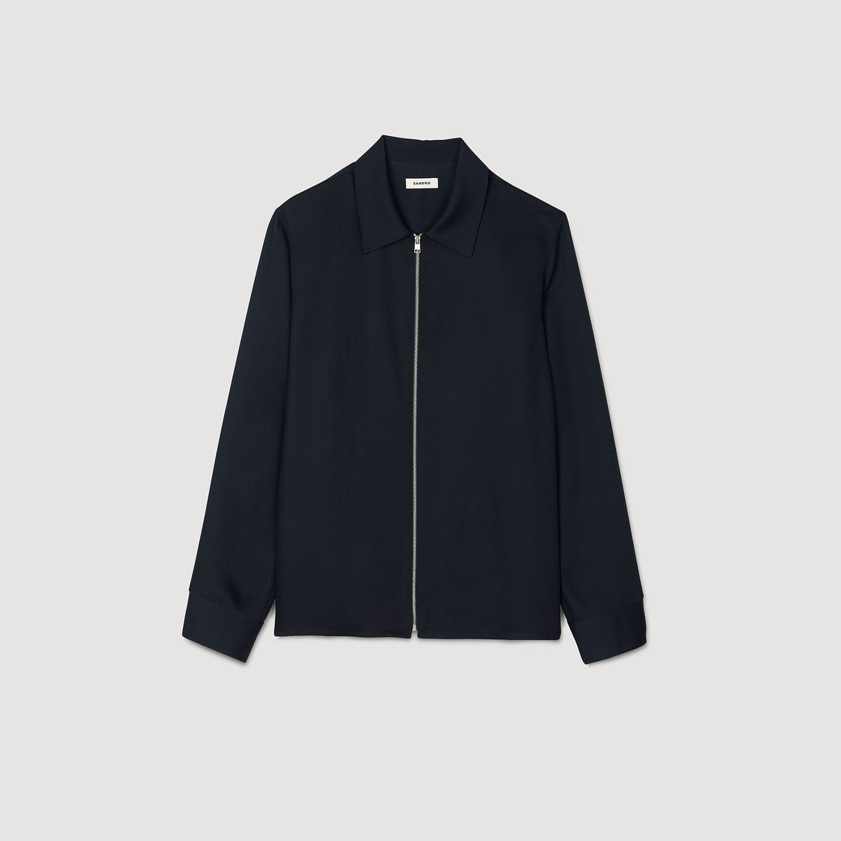 Sandro Zip-up shirt Midnight Blue