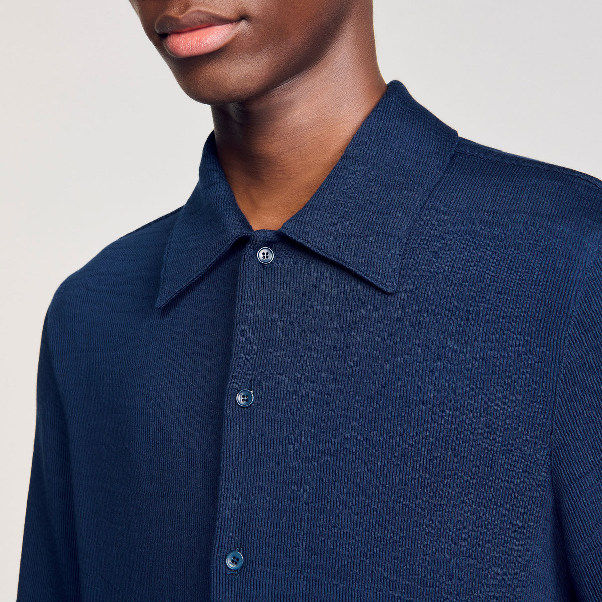 Sandro Crinkled shirt Royal Blue