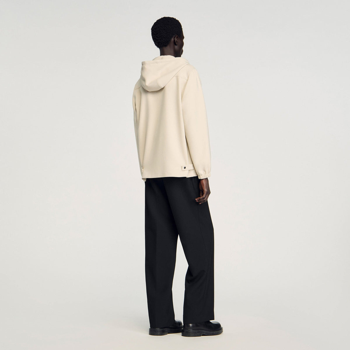 Sandro Hooded shirt jacket Putty