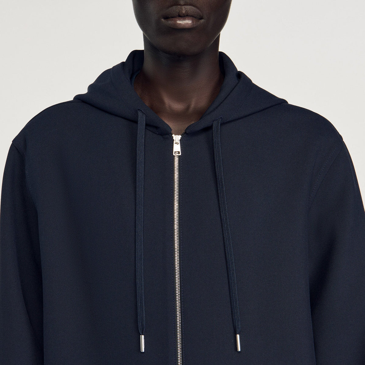 Sandro Hooded shirt Navy Blue