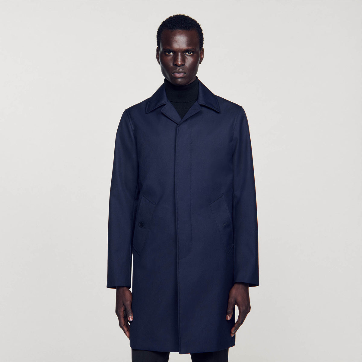 Sandro Waterproof raincoat Navy Blue