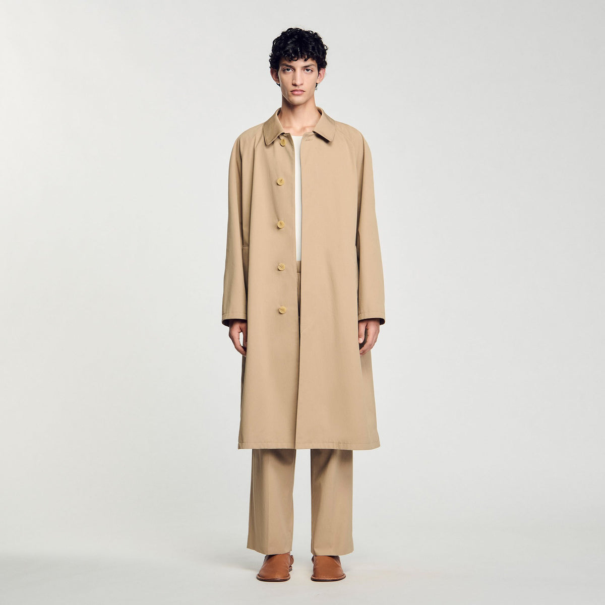 Sandro Long coat Sand.