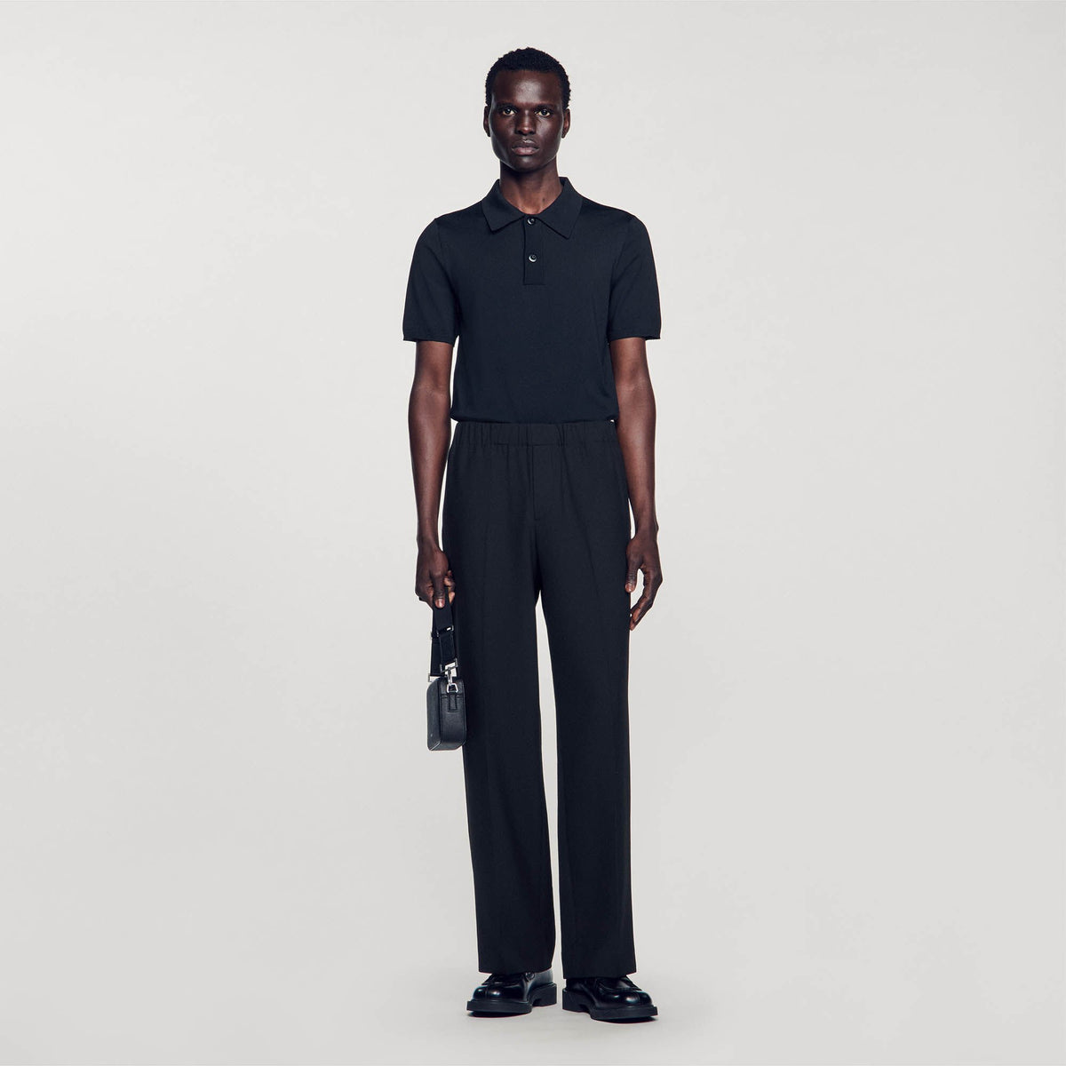 Sandro Wide-leg trousers Black
