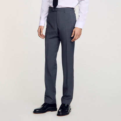Sandro Wool suit trousers Mocked Grey