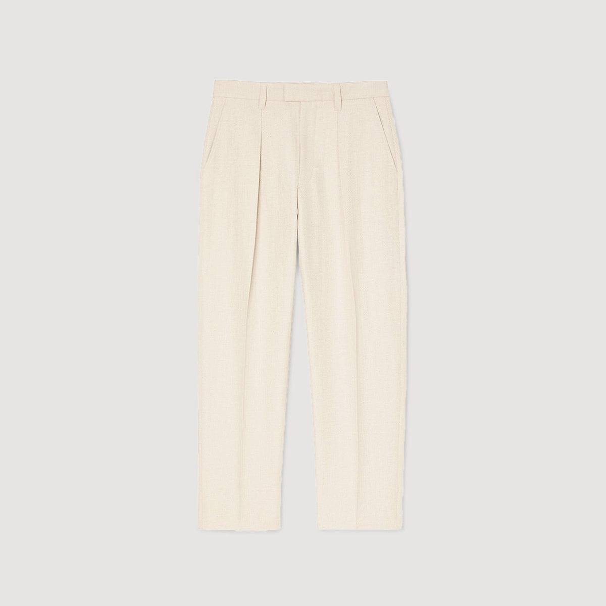 Sandro Wide-leg trousers with creases Oats