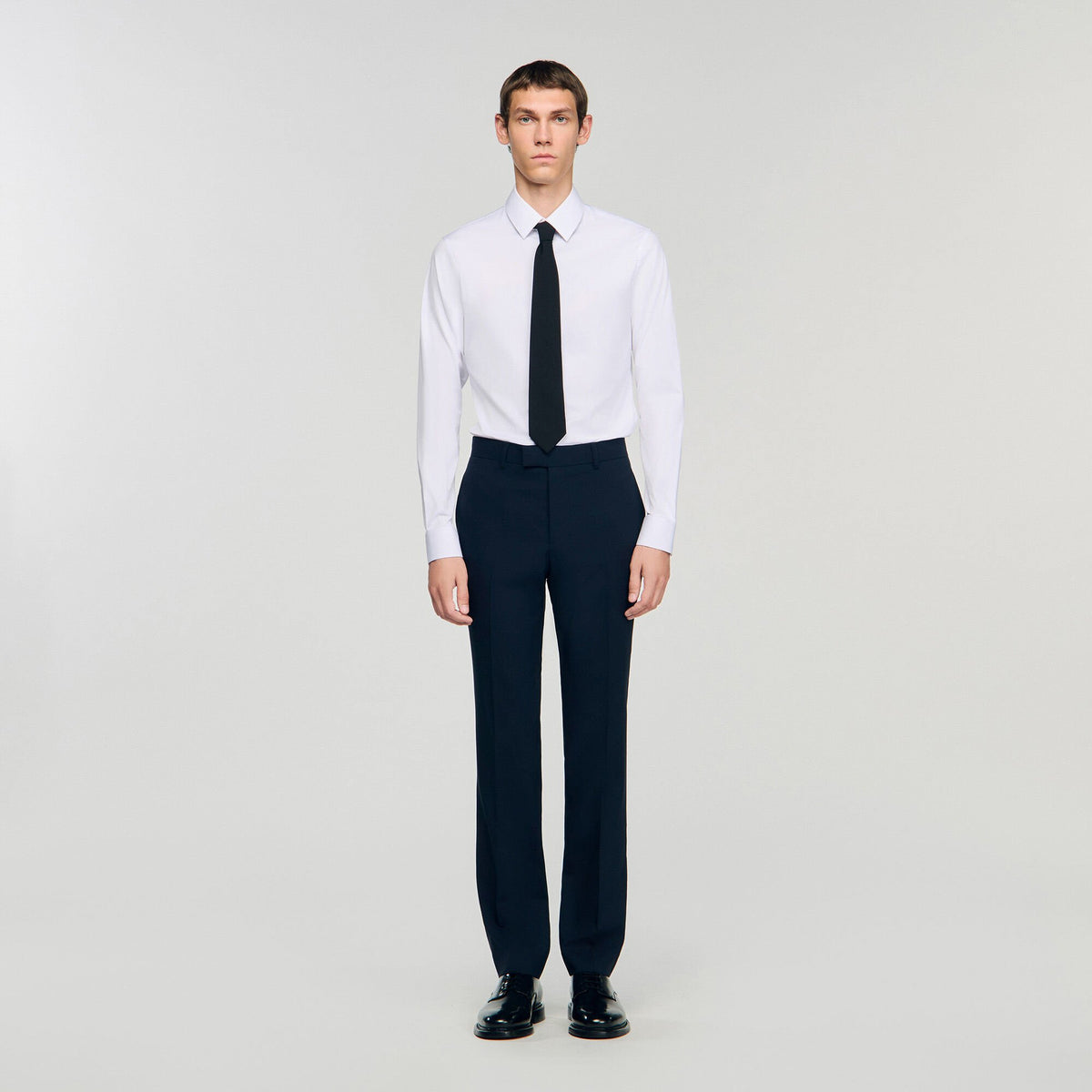 Sandro Wool suit trousers Navy Blue