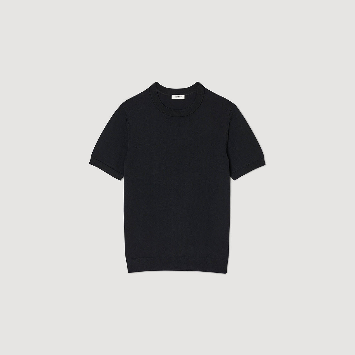 Sandro Knitted T-shirt Black