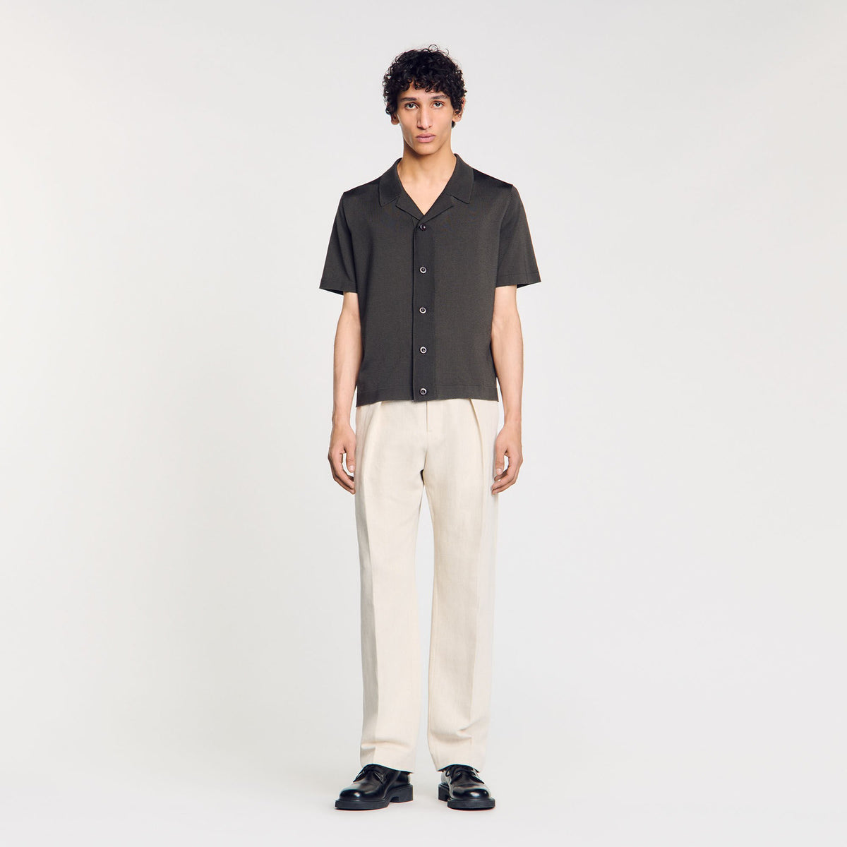 Sandro Short-sleeved shirt Dark Kaki.