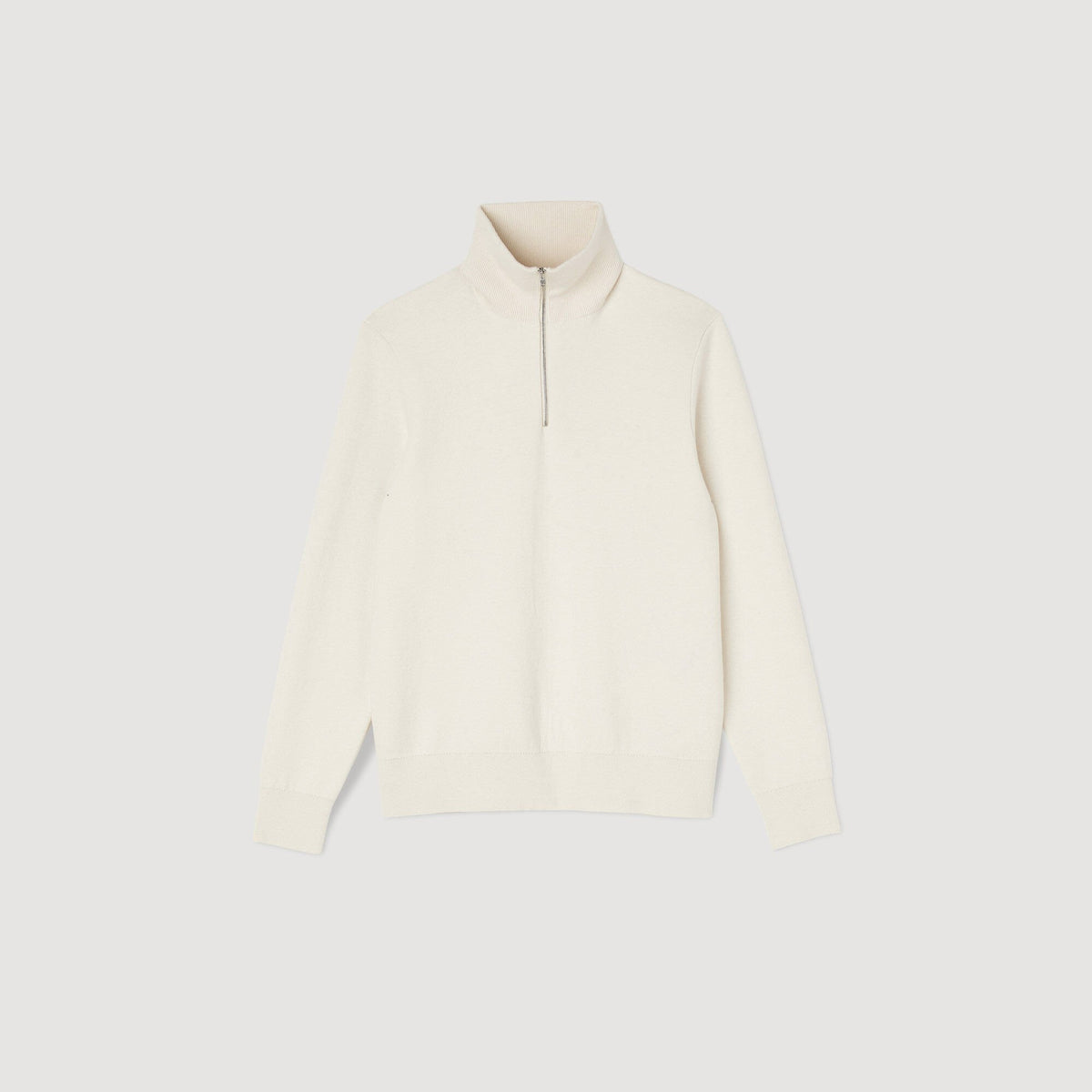Sandro Half-Zip sweater Ecru