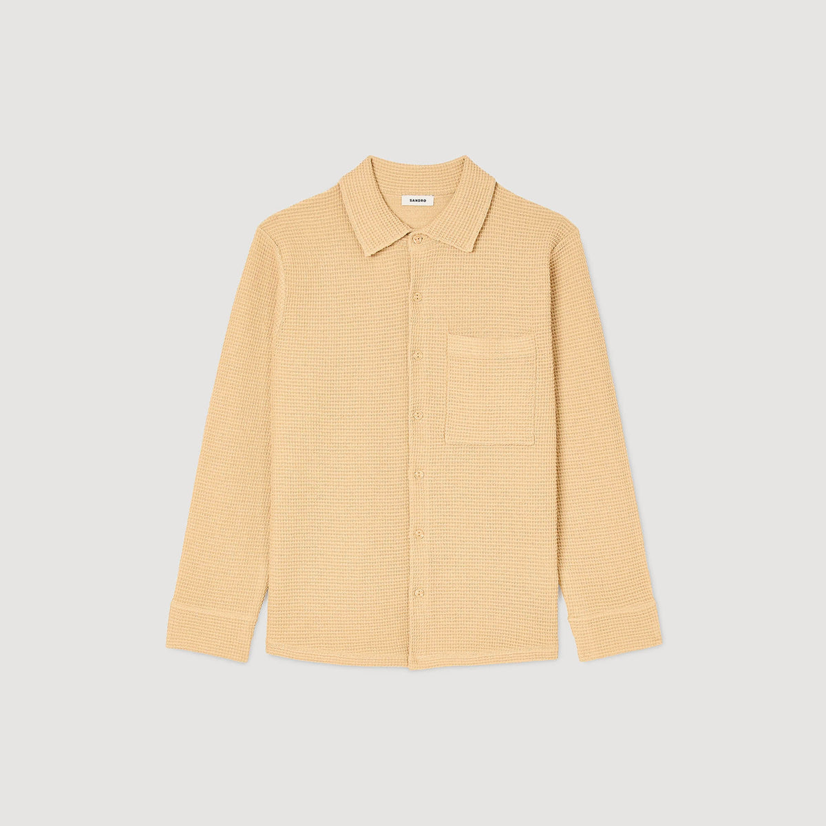 Sandro Oversized knit shirt Nut