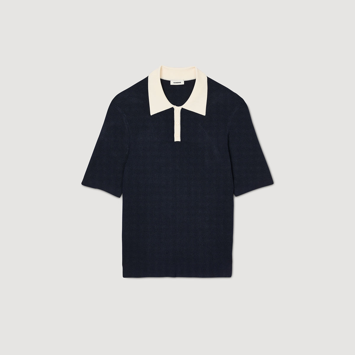Sandro Two-tone polo shirt Navy Blue