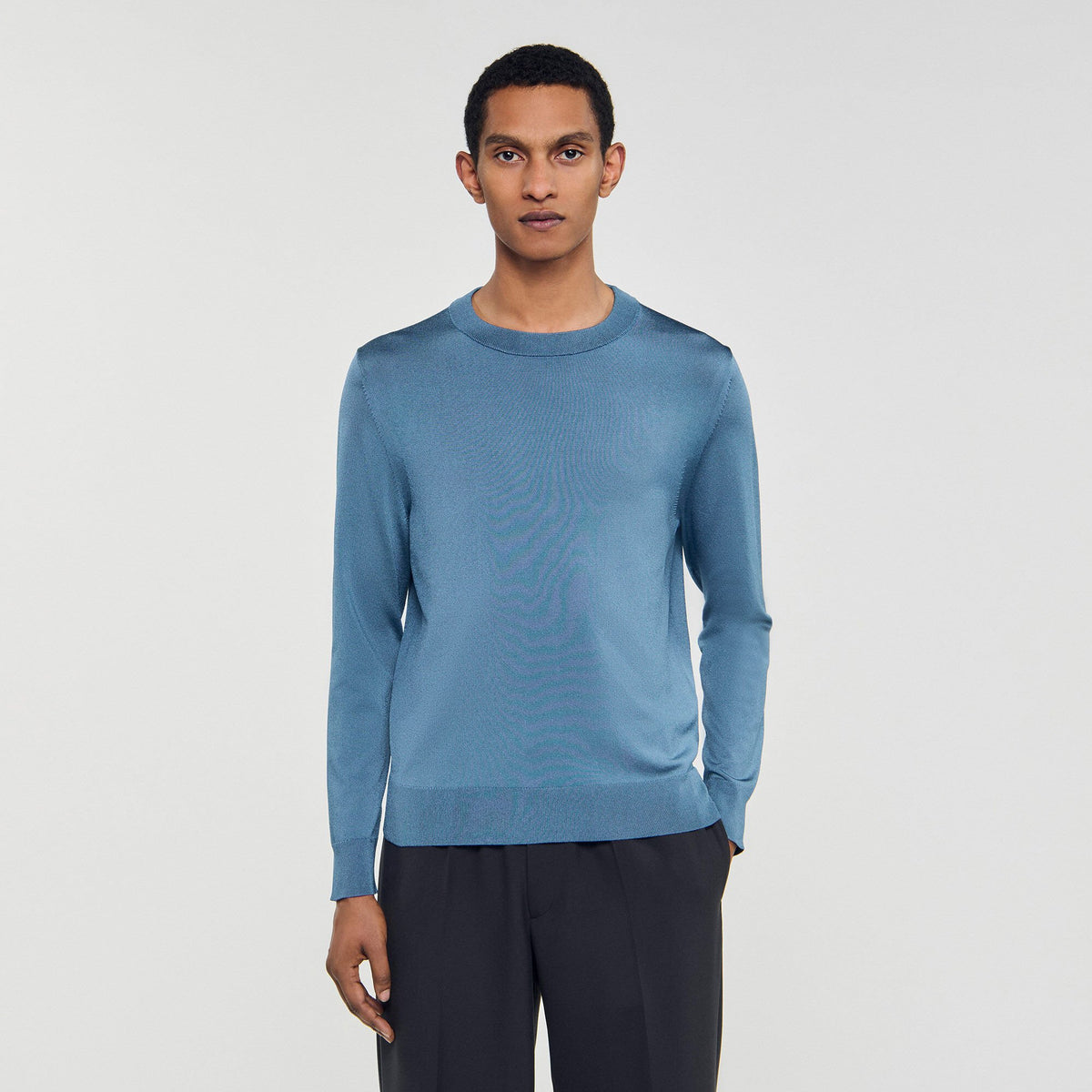 Sandro Fine knit sweater Blue Office