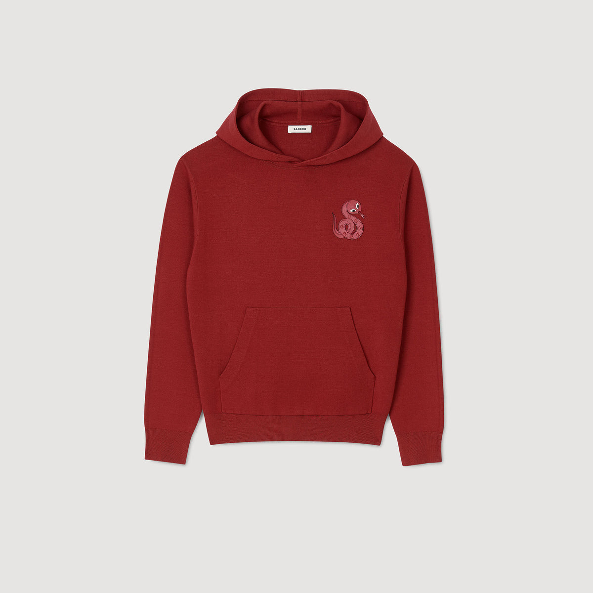 Sandro Knit sweatshirt with snake detail Red