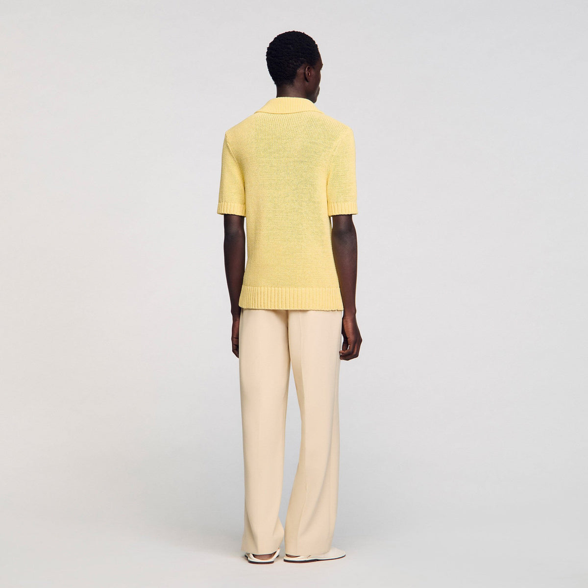 Sandro Knit polo shirt Yellow