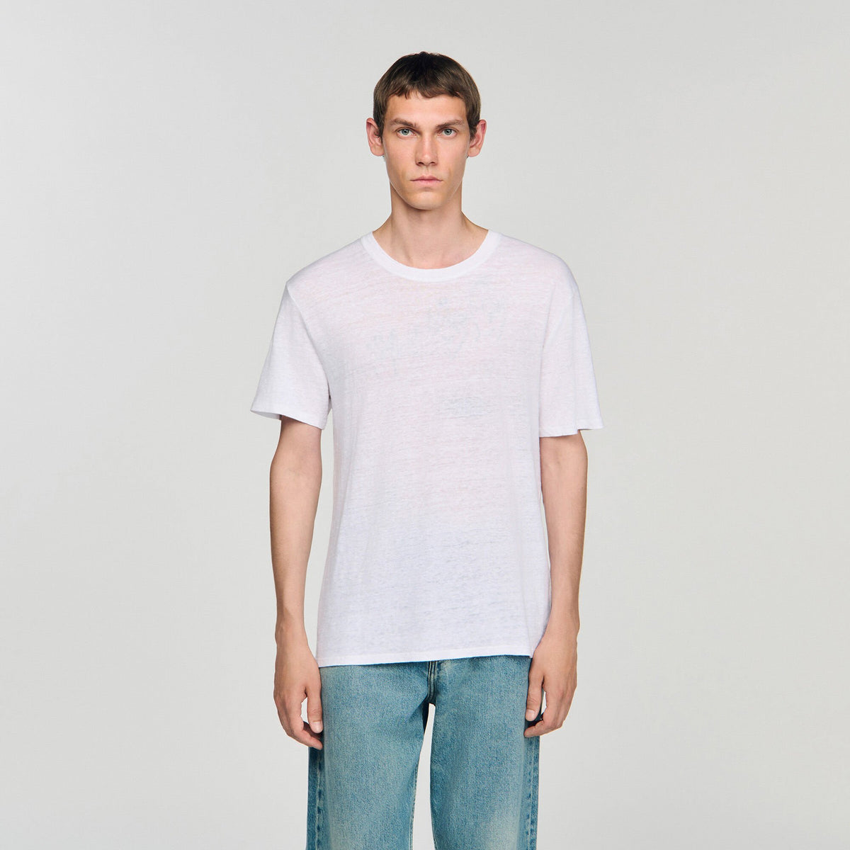 Sandro Certified linen T-shirt White