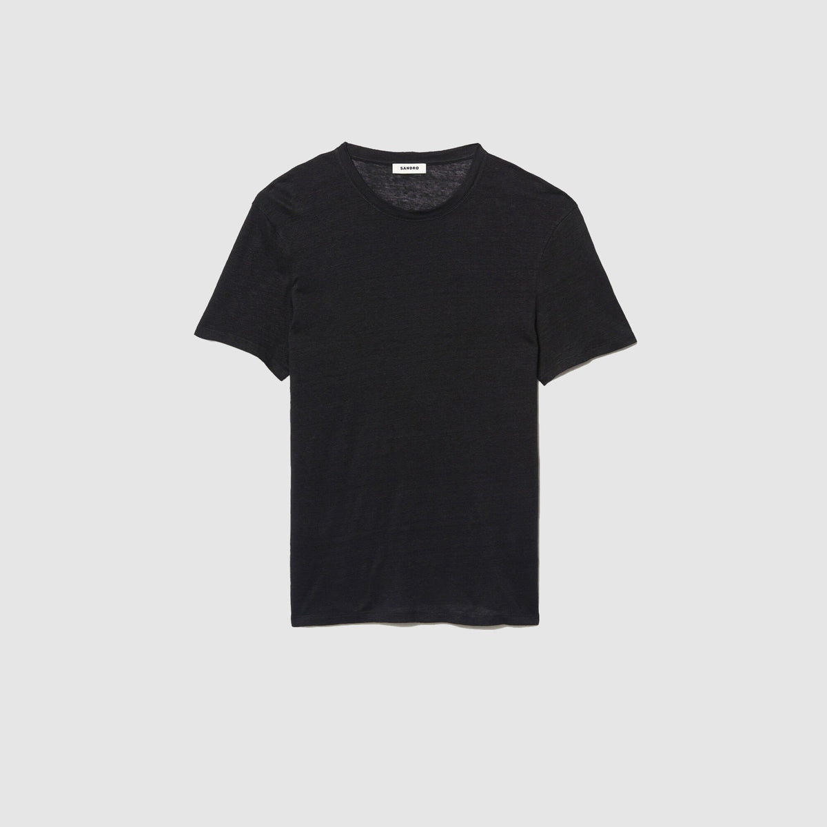 Sandro Certified linen T-shirt Black