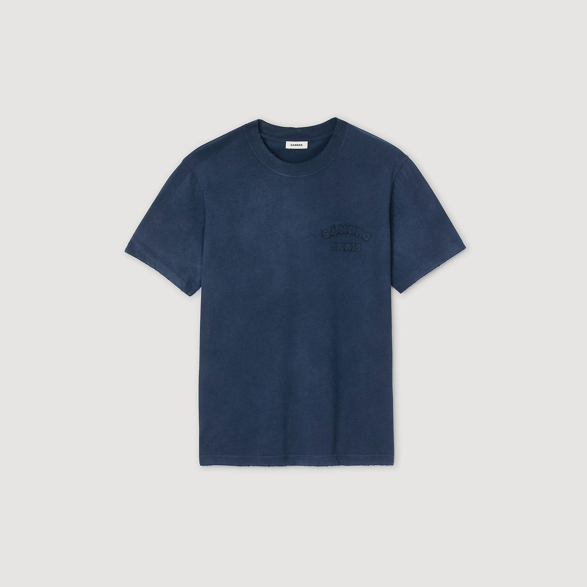 Sandro Worn-effect T-shirt Navy Blue