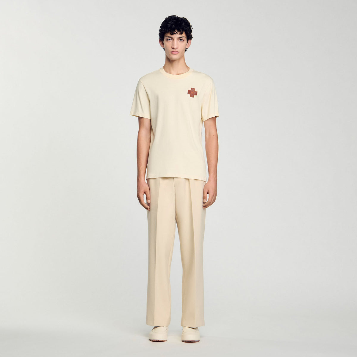Sandro Cross T-shirt Oats
