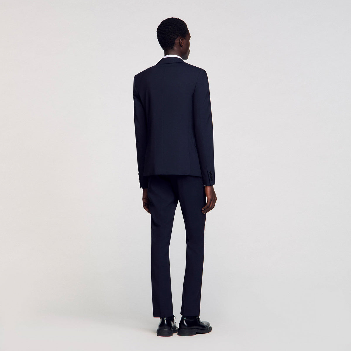 Sandro Classic wool suit jacket Navy Blue