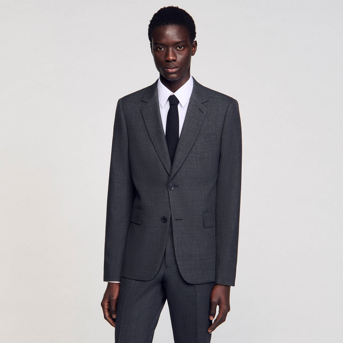 Sandro Wool suit jacket Mocked Grey
