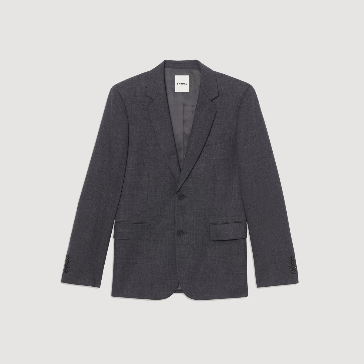 Sandro Wool suit jacket Mocked Grey