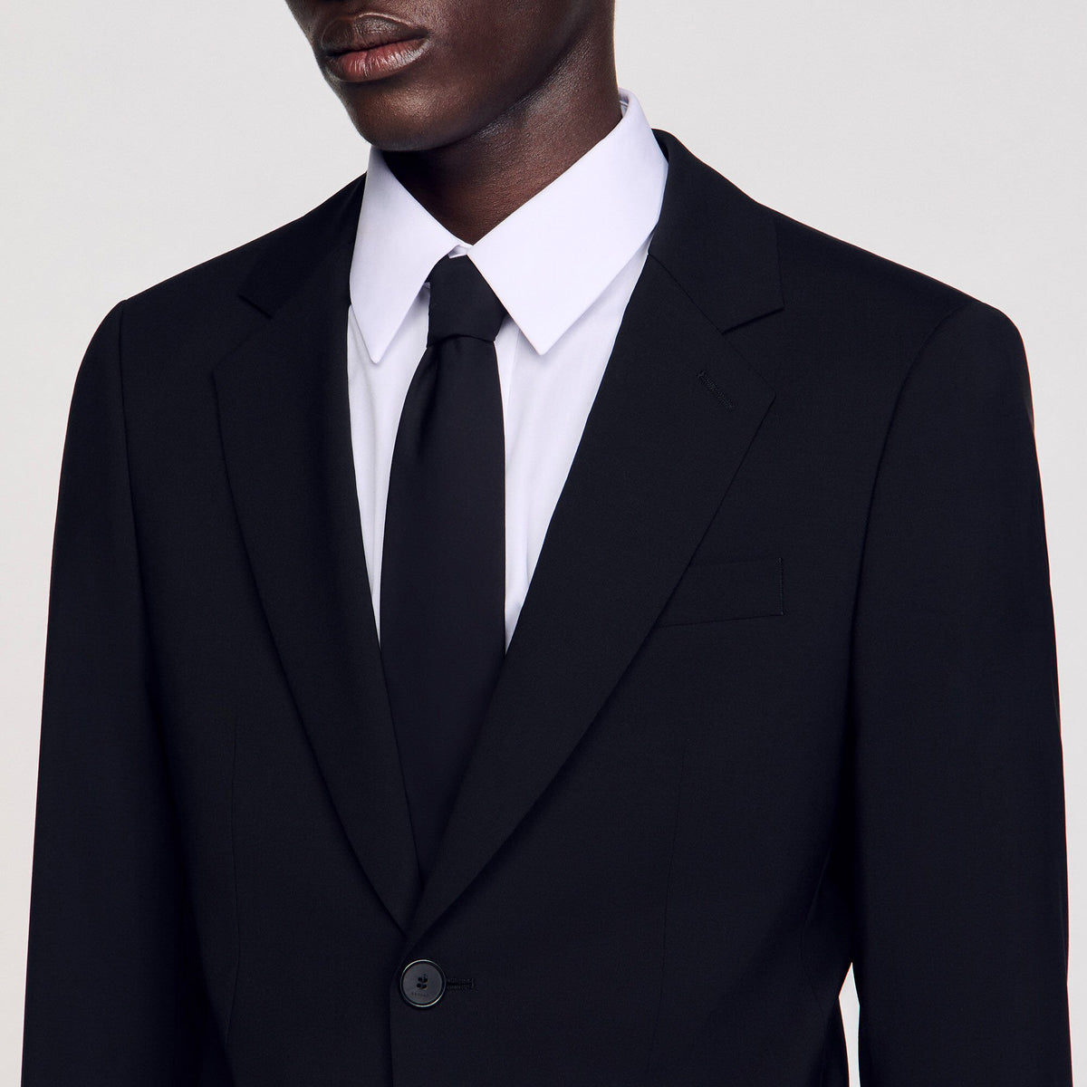 Sandro Virgin wool suit jacket Black