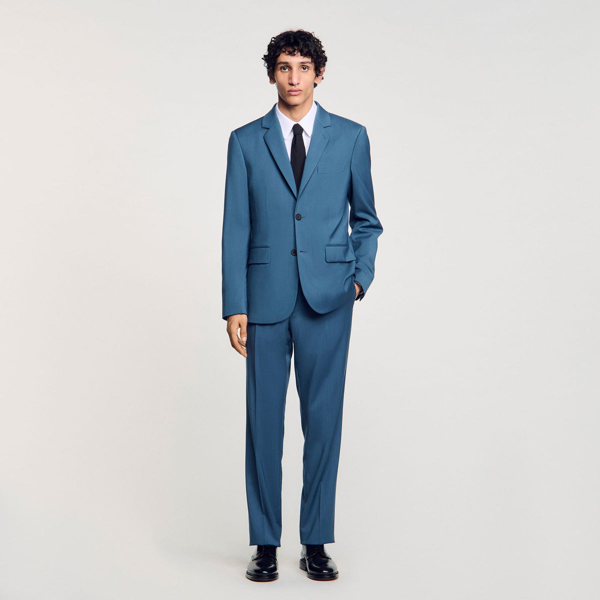 Sandro Wool suit jacket Thunderstorm Blue
