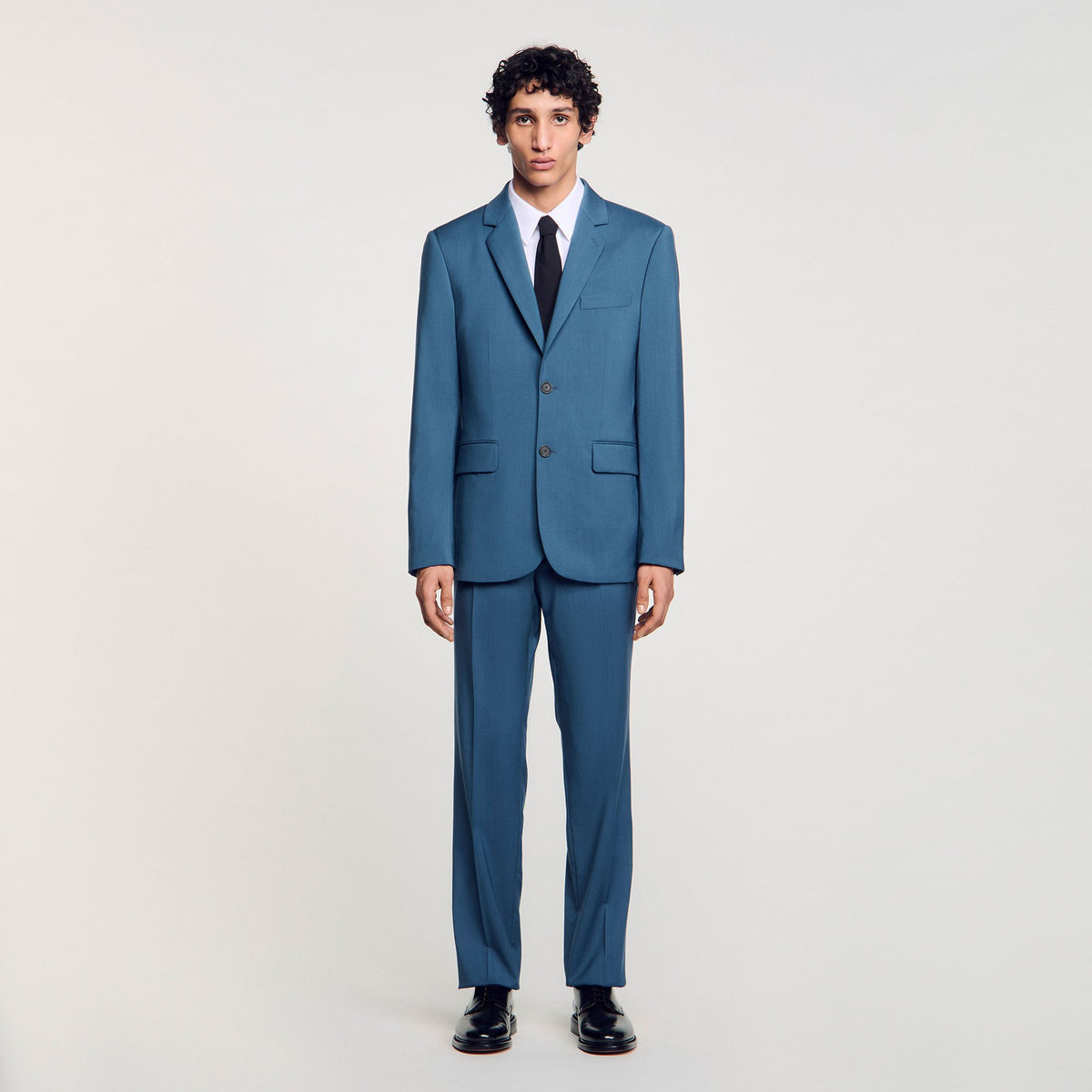 Sandro Wool suit jacket Thunderstorm Blue