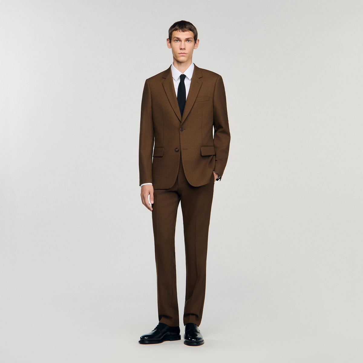 Sandro Wool suit jacket Tobacco Brown